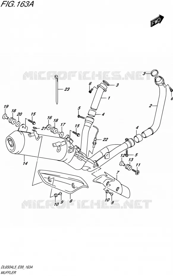 SILENCIEUX Suzuki MOTO 650 V-STROM 2015  DL650A L5 (E99)