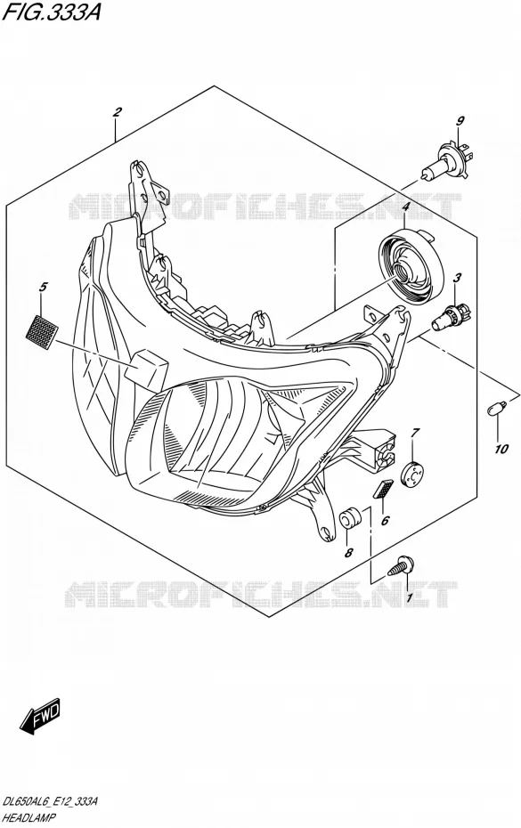 PHARE Suzuki MOTO 650 V-STROM 2016  DL650A L6 (E12)