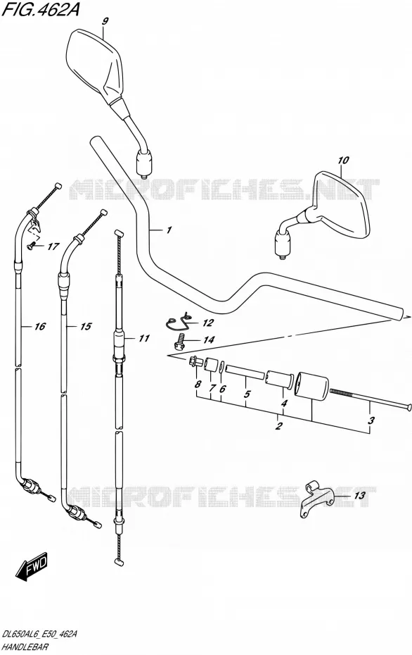 GUIDON Suzuki MOTO 650 V-STROM 2016  DL650A L6 (E50)