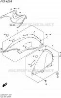 RESERVOIR D'ESSENCE   COUVERCLES pour Suzuki V-STROM 650 2016