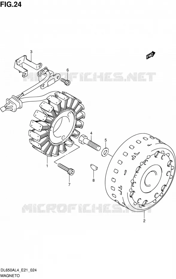 ALLUMAGE ROTOR - STATOR Suzuki MOTO 650 V-STROM 2014  DL650AUE L4 (E21)