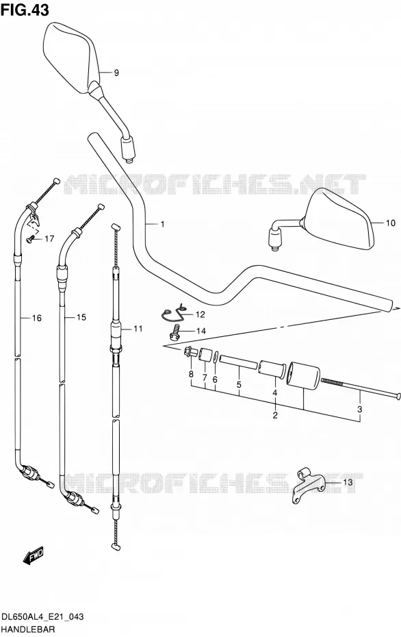 GUIDON Suzuki MOTO 650 V-STROM 2014  DL650AUE L4 (E21)