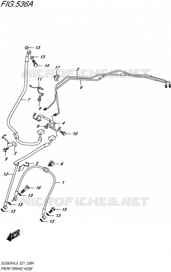 DURITE DE FREIN AVANT Suzuki MOTO 650 V-STROM 2015  DL650XAUE L5 (E21)