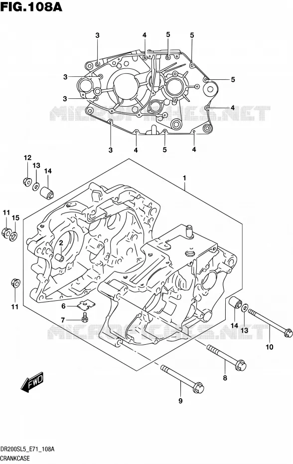 CARTER Suzuki MOTO 200 DR 2015  DR200S L5 (E71)