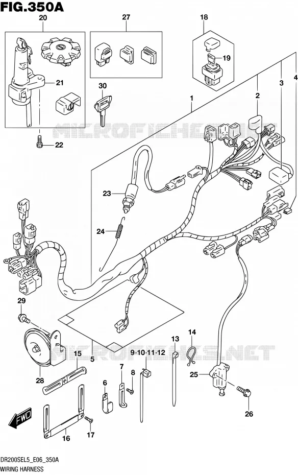 FAISCEAU ELECTRIQUE Suzuki MOTO 200 DR 2015  DR200SE L5 (E06)