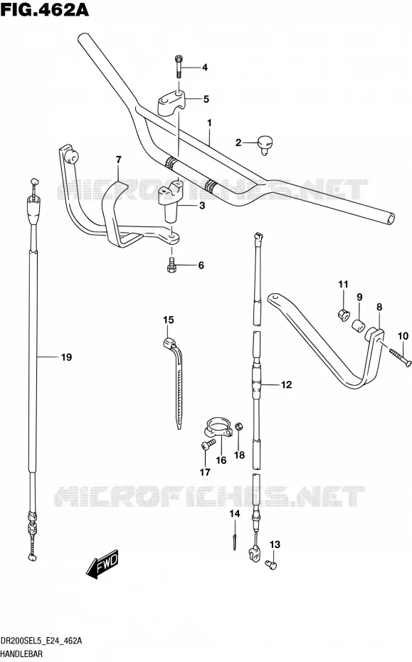 GUIDON Suzuki MOTO 200 DR 2015  DR200SE L5 (E24)