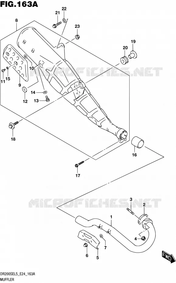 SILENCIEUX Suzuki MOTO 200 DR 2015  DR200SE L5 (E24)