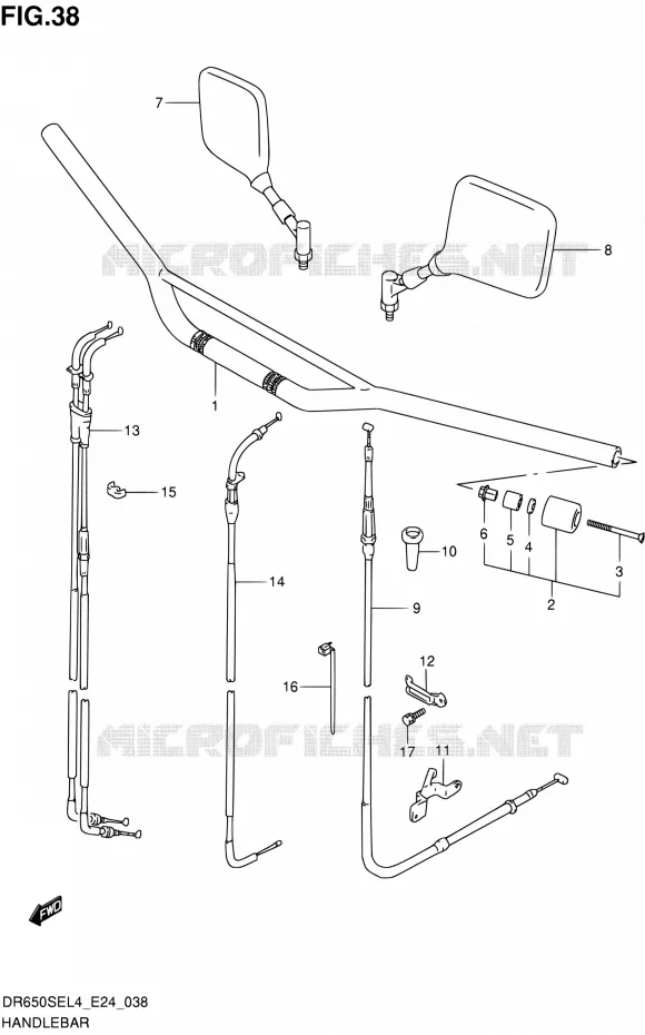 GUIDON Suzuki MOTO 650 DR 2014  DR650SE L4 (E24)