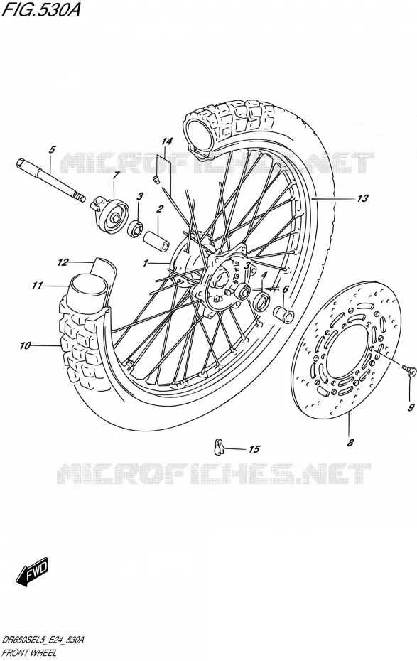 ROUE AVANT Suzuki MOTO 650 DR 2015  DR650SE L5 (E24)