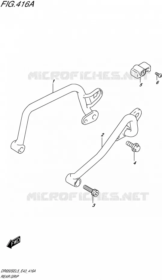 POIGNEE ARRIERE Suzuki MOTO 650 DR 2015  DR650SE L5 (E43)