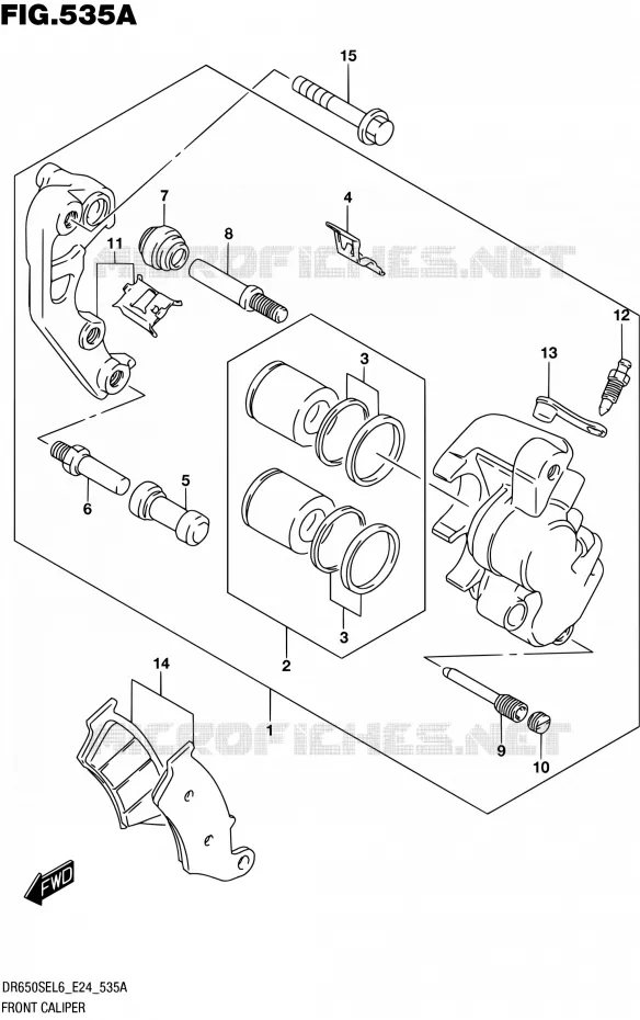 ETRIER DE FREIN AVANT Suzuki MOTO 650 DR 2016  DR650SE L6 (E24)