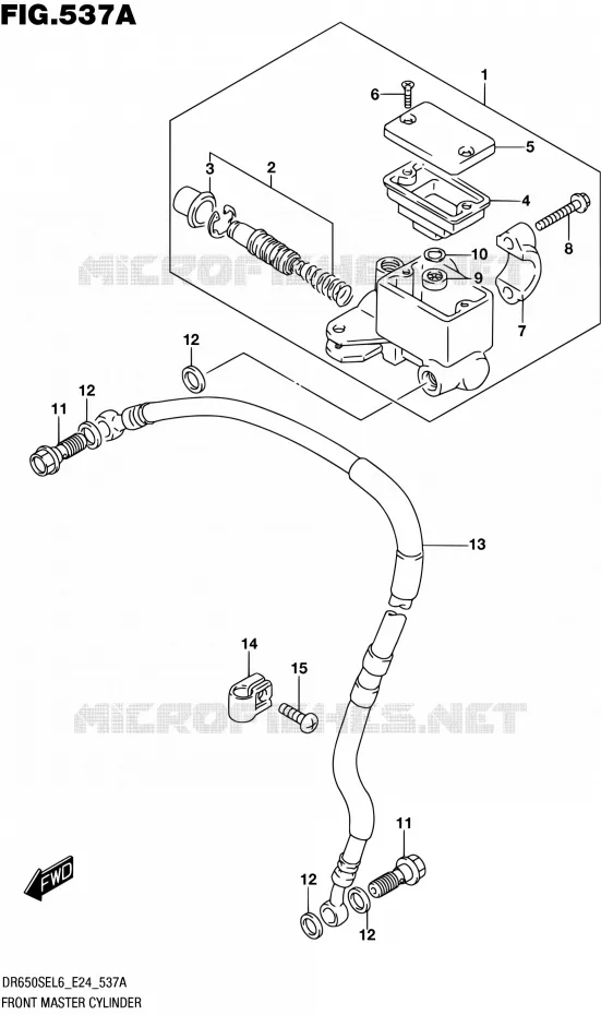 MAITRE CYLINDRE AVANT Suzuki MOTO 650 DR 2016  DR650SE L6 (E24)