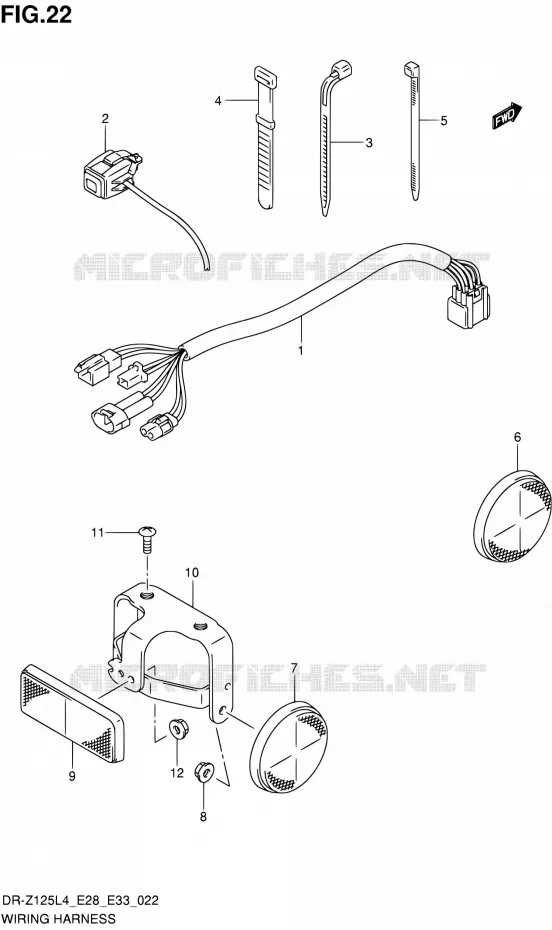 FAISCEAU ELECTRIQUE (DR-Z125L4 E28) Suzuki MOTO 125 DR-Z 2014  DR-Z125 L4