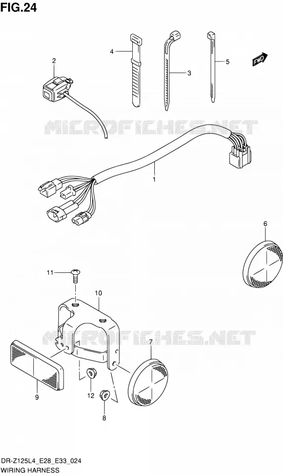 FAISCEAU ELECTRIQUE (DR-Z125LL4 E28) Suzuki MOTO 125 DR-Z 2014  DR-Z125 L4