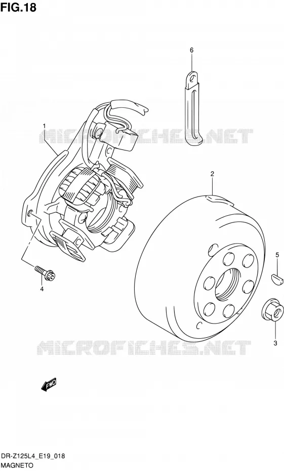 ALLUMAGE ROTOR - STATOR Suzuki MOTO 125 DR-Z 2014  DR-Z125L L4 (E19)