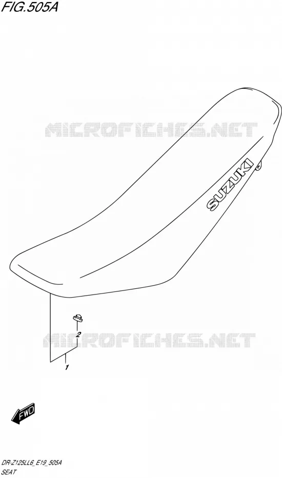 SELLE Suzuki MOTO 125 DR-Z 2016  DR-Z125L L6 (E19)