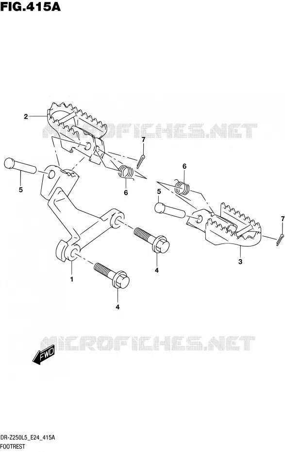 REPOSE PIED Suzuki MOTO 250 DR-Z 2015  DR-Z250 L5 (E24)