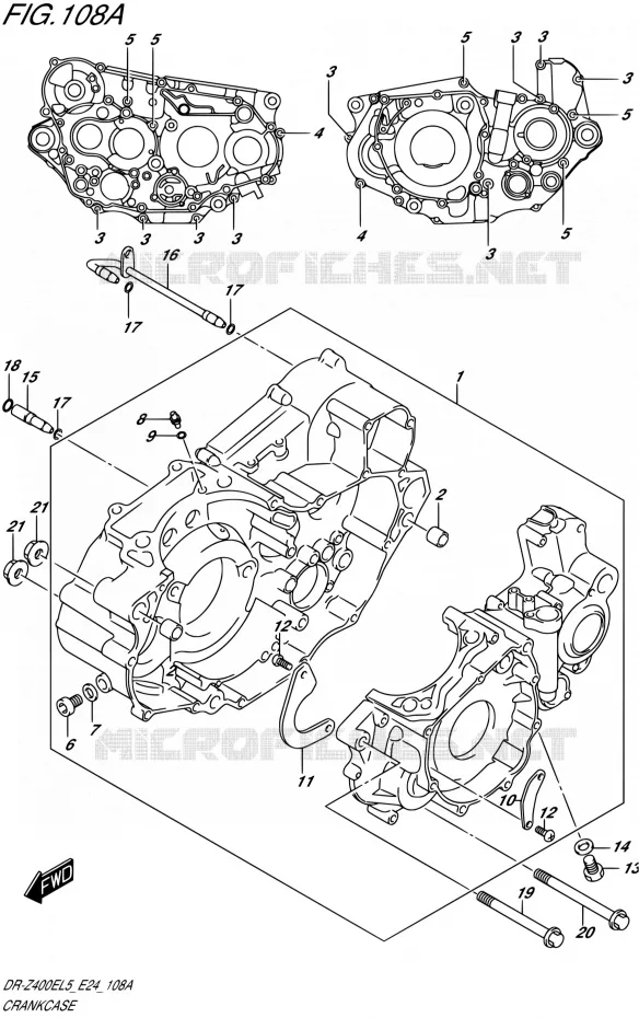 CARTER Suzuki MOTO 400 DR-Z 2015  DR-Z400E L5 (E24)