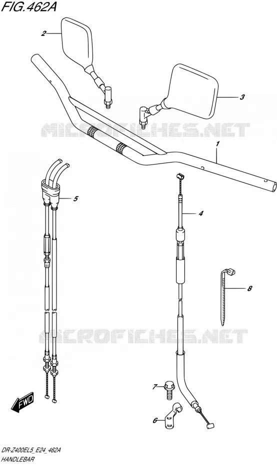 GUIDON Suzuki MOTO 400 DR-Z 2015  DR-Z400E L5 (E24)