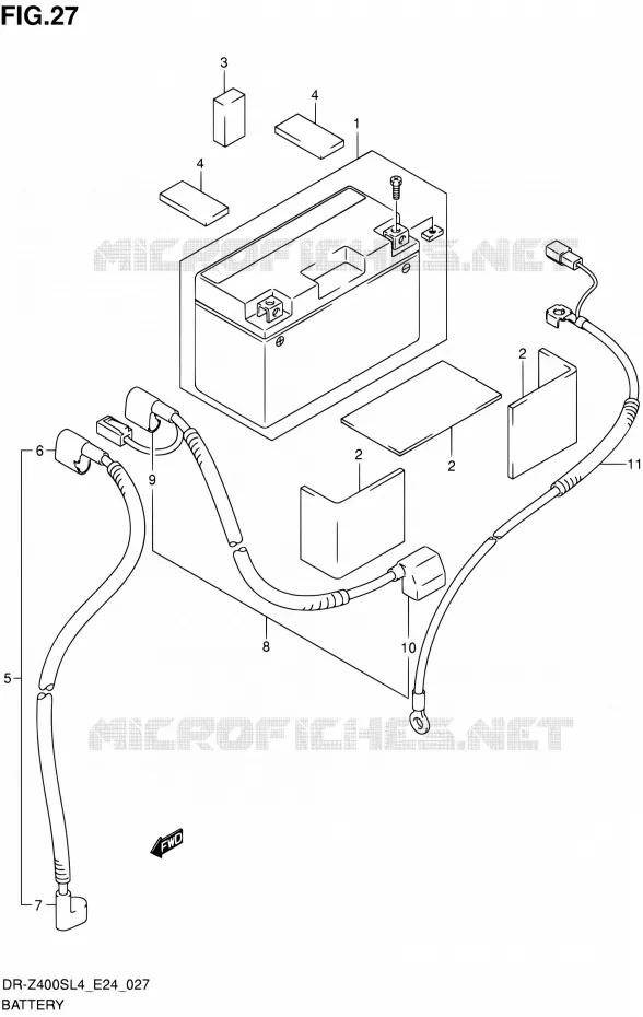 BATTERIE Suzuki MOTO 400 DR-Z 2014  DR-Z400S L4 (E24)