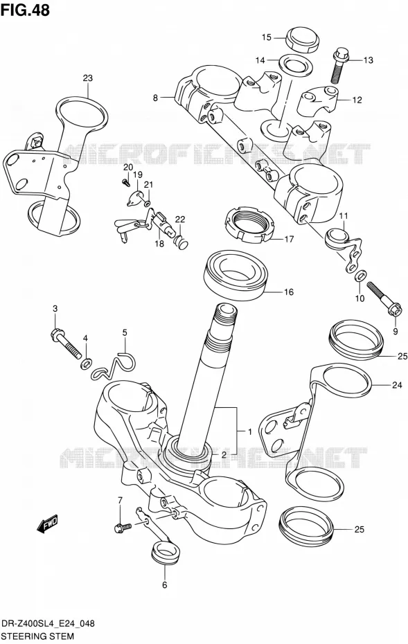 COLONNE DE DIRECTION Suzuki MOTO 400 DR-Z 2014  DR-Z400S L4 (E24)