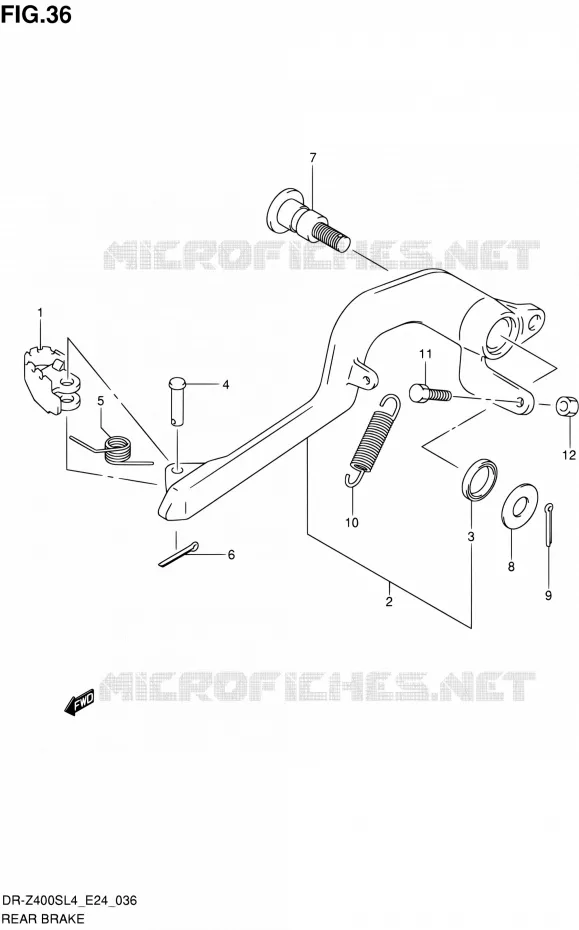 FREIN ARRIERE Suzuki MOTO 400 DR-Z 2014  DR-Z400S L4 (E24)
