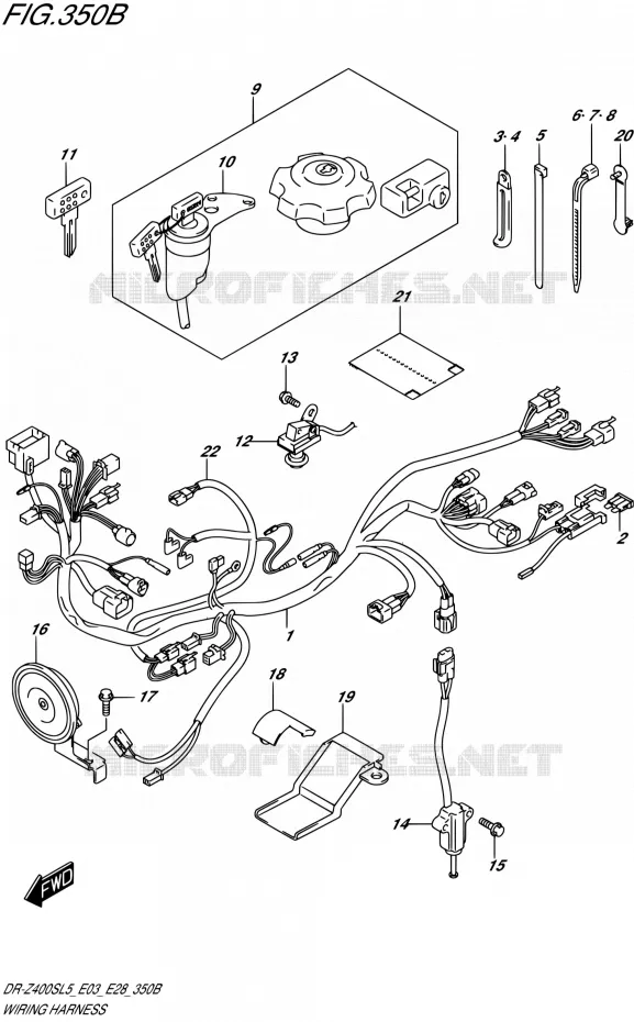 FAISCEAU ELECTRIQUE (DR-Z400SL5 E28) Suzuki MOTO 400 DR-Z 2015  DR-Z400S L5 (E03,E28,E33)