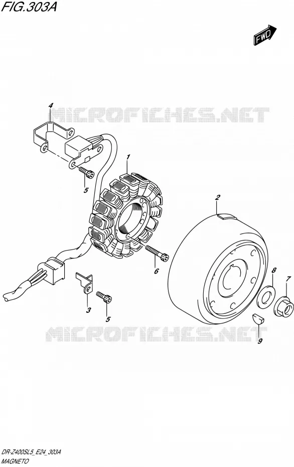 ALLUMAGE ROTOR - STATOR Suzuki MOTO 400 DR-Z 2015  DR-Z400S L5 (E24)