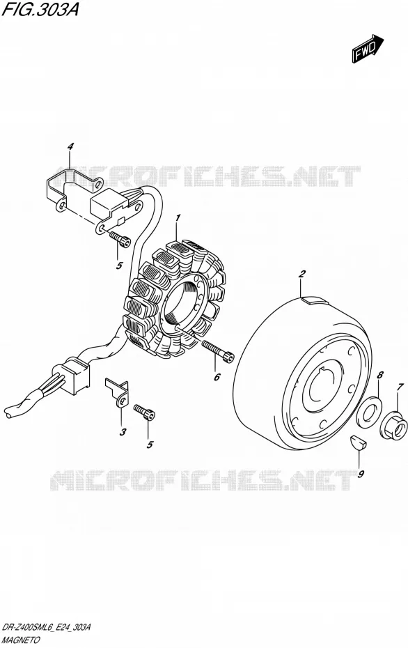 ALLUMAGE ROTOR - STATOR Suzuki MOTO 400 DR-Z 2016  DR-Z400SM L6 (E24)