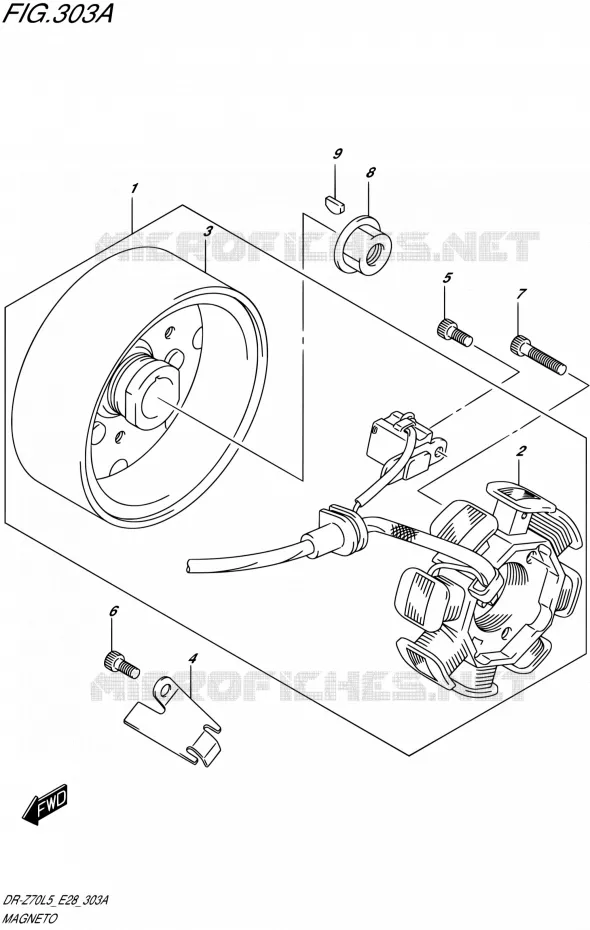 ALLUMAGE ROTOR - STATOR Suzuki MOTO 70 DR-Z 2015  DR-Z70 L5 (E03,E28,E33)