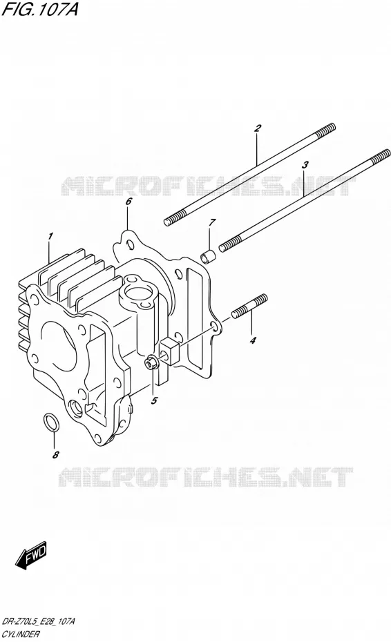 CYLINDRE Suzuki MOTO 70 DR-Z 2015  DR-Z70 L5 (E03,E28,E33)