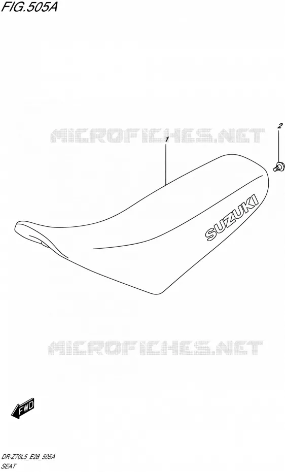SELLE Suzuki MOTO 70 DR-Z 2015  DR-Z70 L5 (E03,E28,E33)