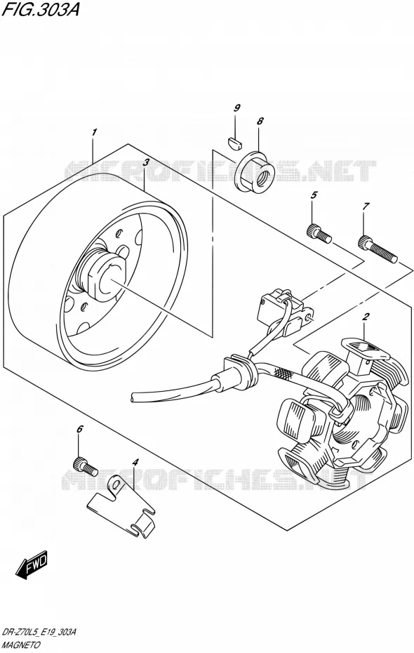 ALLUMAGE ROTOR - STATOR Suzuki MOTO 70 DR-Z 2015  DR-Z70 L5 (E19)