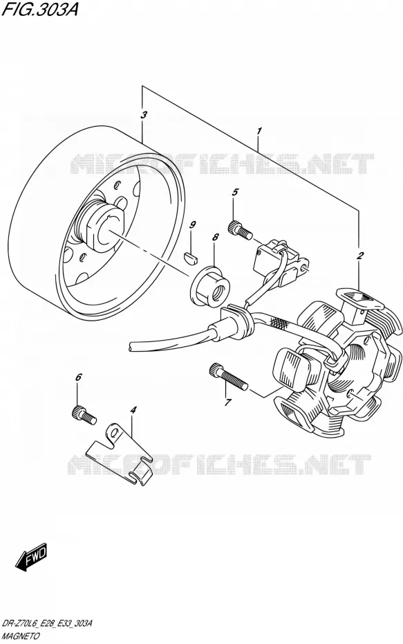 ALLUMAGE ROTOR - STATOR Suzuki MOTO 70 DR-Z 2016  DR-Z70 L6 (E03,E28,E33)