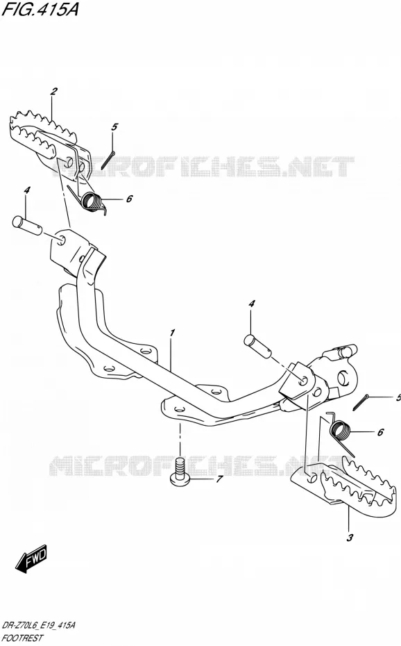 REPOSE PIED Suzuki MOTO 70 DR-Z 2016  DR-Z70 L6 (E19)