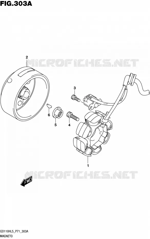 ALLUMAGE ROTOR - STATOR Suzuki MOTO 110 GS 2015  GS110H L5