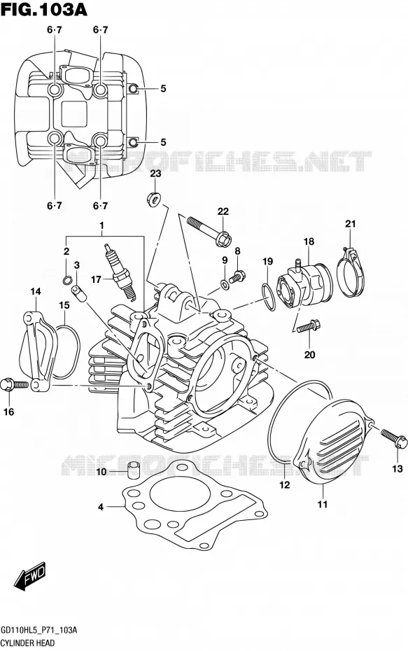 CULASSE Suzuki MOTO 110 GS 2015  GS110H L5