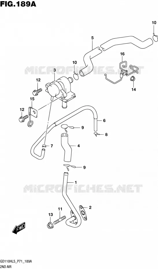 SYSTEME RECYCLAGE GAZ ECHAPPEMENT Suzuki MOTO 110 GS 2015  GS110H L5