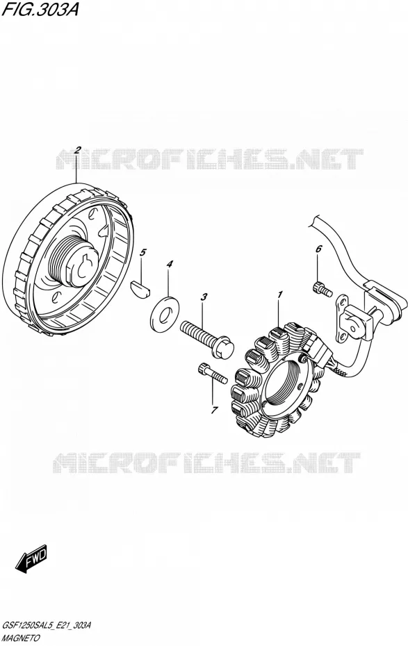 ALLUMAGE ROTOR - STATOR Suzuki MOTO 1250 BANDIT 2015  GSF1250SA L5 (E21)
