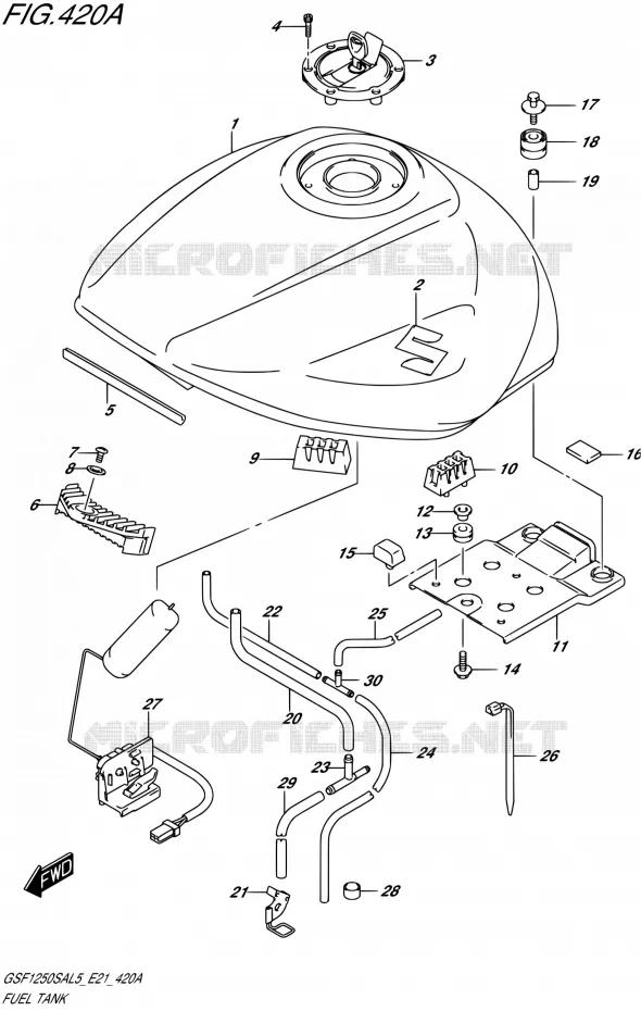 RESERVOIR D'ESSENCE Suzuki MOTO 1250 BANDIT 2015  GSF1250SA L5 (E21)