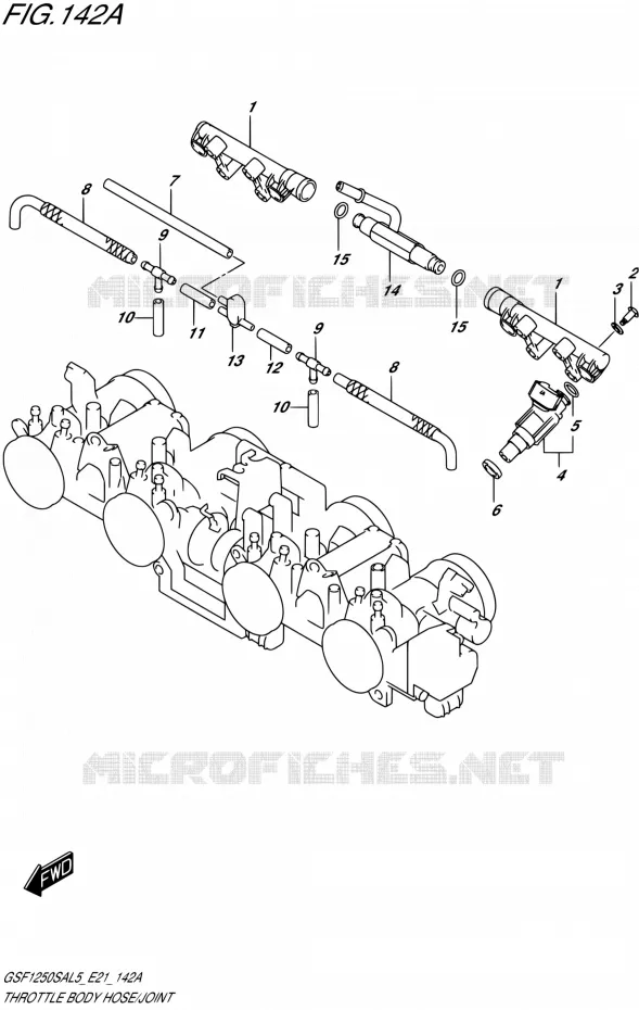 SYSTÈME D'INJECTION Suzuki MOTO 1250 BANDIT 2015  GSF1250SA L5 (E21)