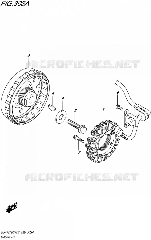 ALLUMAGE ROTOR - STATOR Suzuki MOTO 1250 BANDIT 2016  GSF1250SA L6 (E03,E28,E33)