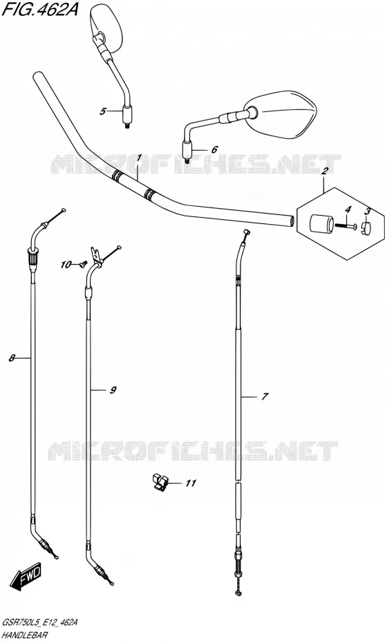 GUIDON Suzuki MOTO 750 GSR 2015  GSR750 L5 (E12)