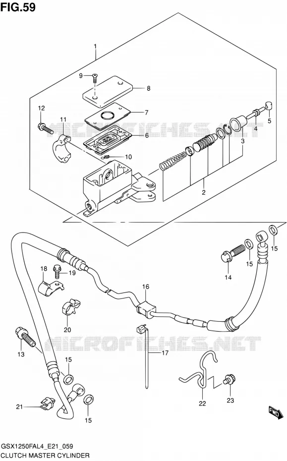 MAITRE CYLINDRE D'EMBRAYAGE Suzuki MOTO 1250 GSX-F 2014  GSX1250FA L4 (E21)