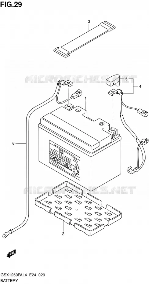 BATTERIE Suzuki MOTO 1250 GSX-F 2014  GSX1250FA L4 (E24)