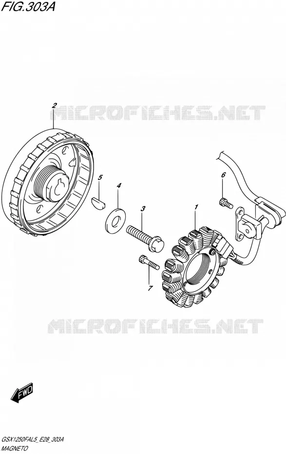 ALLUMAGE ROTOR - STATOR Suzuki MOTO 1250 GSX-F 2015  GSX1250FA L5 (E03,E28,E33)
