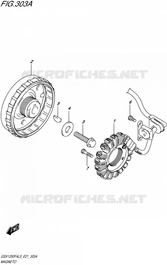 ALLUMAGE ROTOR - STATOR Suzuki MOTO 1250 GSX-F 2015  GSX1250FA L5 (E21)