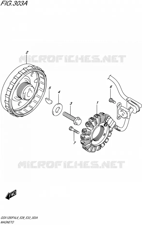 ALLUMAGE ROTOR - STATOR Suzuki MOTO 1250 GSX-F 2016  GSX1250FA L6 (E03,E28,E33)