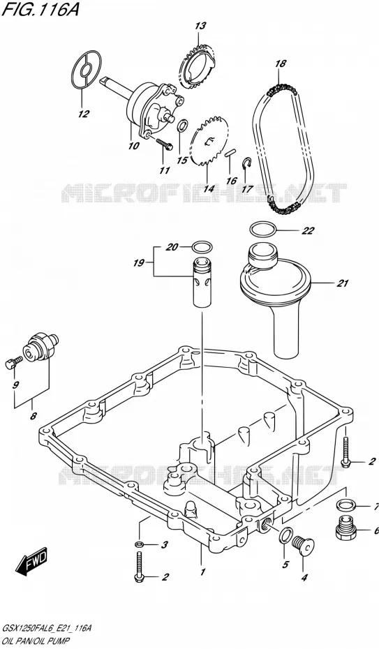 CARTER INFERIEUR - POMPE A HUILE Suzuki MOTO 1250 GSX-F 2016  GSX1250FA L6 (E21)
