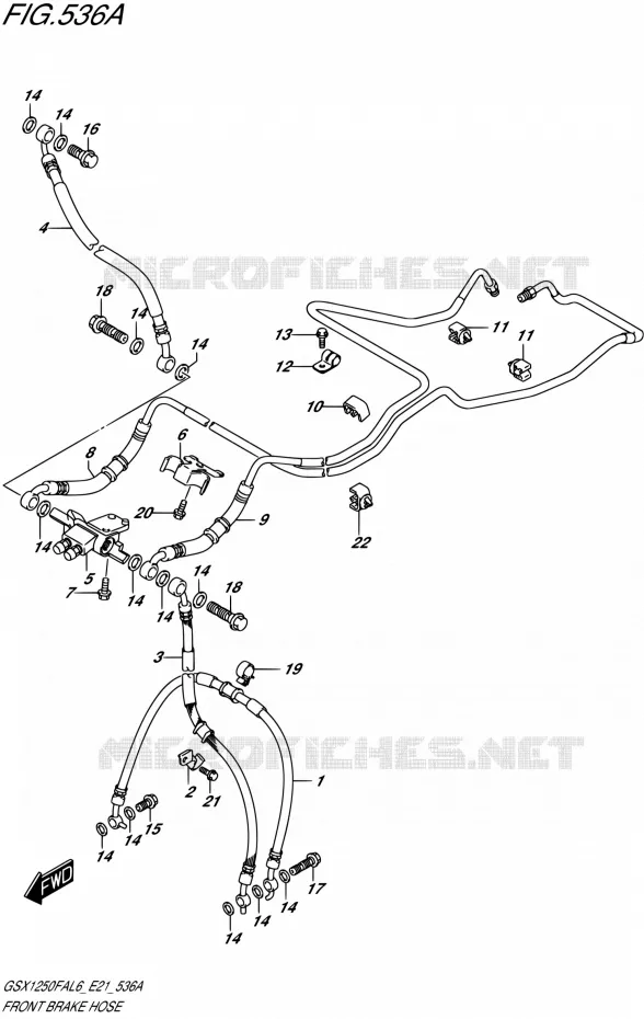DURITE DE FREIN AVANT Suzuki MOTO 1250 GSX-F 2016  GSX1250FA L6 (E21)